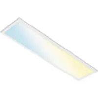 Briloner CCT LED Panel LEUCHTEN PIATTO S, 28 W, 3000 lm, IP20, blanc, plastique-métal, dimmable, CCT, 100 x 25 x 6,6 cm