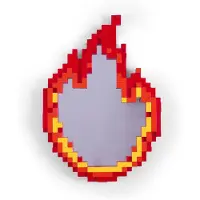 Seletti Flamme miroir pixelisée