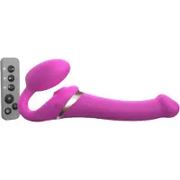 Strap-On-Me - gode ceinture vibrant pulsations d’air - taille M - rose