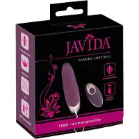 Javida Shaking Love - œuf vibrant à poussées, portable avec télécommande radio (violet)