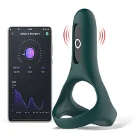 Magic Motion Rise - Anneau pénien vibrant contrôlé par application, pour hommes (vert)
