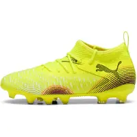 Puma Future 8 Match FG/AG Jr Chaussure de football pour enfants jaune fluo noir rose Gr 28