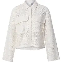 Vila Merinda Crochet Long Sleeve Shirt Beige 2XL Femme