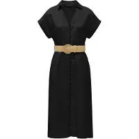 Salsa Jeans 21009441 Short Sleeve Dress Noir L Femme