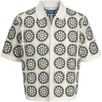 Jack & Jones Vestes en maille 'JORCARTAGENA' bleu clair / gris / blanc