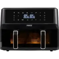 Princess Dual Flex Air Fryer, Friteuse, Noir