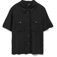 Vero Moda Chemise Légère Easy Noire À Poches Femme Vero Moda