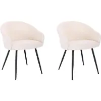 HOME DELUXE - Chaise rembourrée CELESTE - 2 pièces, couleur : velours blanc - rembourrage moelleux, supporte jusqu'à 120 kg I Chaise de cuisine Chaise de salle à manger Chaise de salle à manger