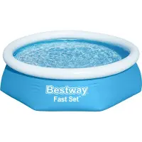 Bestway Piscine Gonflable Ronde Fast Set 244x61 Cm