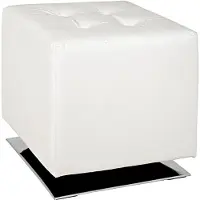 Haku Tabouret pivotant avec base chromée | Blanc | Capacité de charge 90 kg