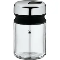 WMF 06.6152.6040 Salière et poivrière Noir, Acier inoxydable et Transparent