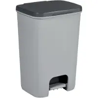 Curver Wastebasket 40L Conteneur de tri des déchets avec pédale Graphite