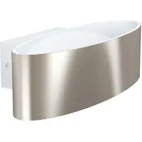 Eglo MACCACARI Applique/plafonnier Lampe éclairage - L27 x H7,5 x AL13 cm - blanc, nickel mat - IP20