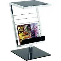 Haku Table d'appoint | Avec porte-revues | 36 x 30 x 60 cm | Noir