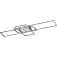 TRIO Plafonnier moderne à LED intégrées IRVINE argent 620010407