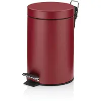 kela Monaco, 3 l, rond, métal, plastique, rouge, pédale, 17 cm