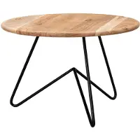 Wohnling Table basse 60x39,5x60 cm Table basse en bois massif d'acacia / métal |