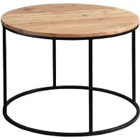 Wohnling Table basse 60x43x60 cm Table basse en bois massif d'acacia / métal |