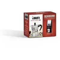 Bialetti Cafetière Moka Express Restyling 3 Tasses Aluminium Avec Café Offert 250g