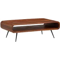 Wohnling Table basse 90x55x30 cm sheesham bois massif / métal table basse d'angle |