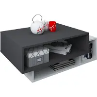 VCM Table basse en bois | Sofatic avec espace de rangement suffisant | Dimensions env. H. 35 x W. 88 x D. 50 cm | Table salon - Runila