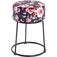 Haku Tabouret | Ø30 cm x 46 cm | Motif floral