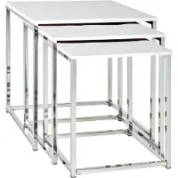 Haku Ensemble de tables d'appoint | 36 x 39 x 42 cm | Blanc
