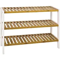 CALICOSY Etagère Bethany - 70x26x34 cm - Bambou/MDF