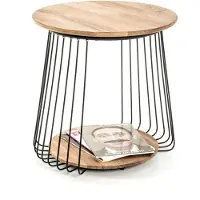 Haku Table d'appoint | Ø50 cm x 52 cm | Chêne massif