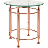 Haku Table d'appoint Véra - cuivre/verre