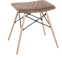 Haku Tabouret | 48 x 40 x 47 cm | Bois de hêtre | Assise marron