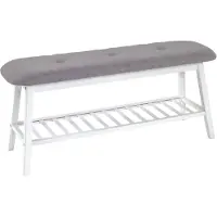 Haku Banc avec support de rangement | 100 x 30 x 44 cm | Blanc