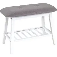 Haku Banc avec support de rangement | 60 x 30 x 44 cm | Blanc