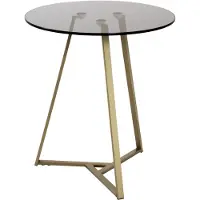Haku Table d'appoint | Ø45 cm x 50 cm | Gris-or