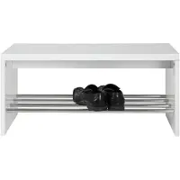 Haku Support à chaussures | Capacité de 85 kg | Blanc brillant