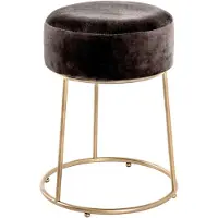 Haku Tabouret | Ø30 cm x 46 cm | Noir-doré