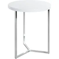 Haku Table d'appoint | Ø45 cm x 54 cm | Blanc