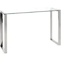 Haku Table d'appoint | 120 x 40 x 78 cm | Métal/Verre