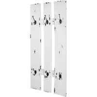 Haku Panneau mural | 6 porte-manteaux | 40 x 9 x 100 cm | Blanc