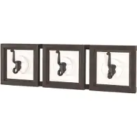 Haku Panneau mural avec 3 patères | 58 x 9 x 18 cm | Marron