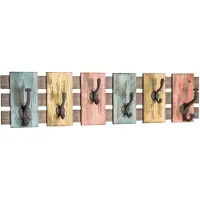 Haku Panneau mural avec 4 patères | 81 x 11 x 20 cm | Vintage design
