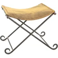 Haku Tabouret pliant | 58 x 50 x 49 cm | Cuir véritable