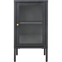 House Nordic Armoire Dalby en acier noir et verre