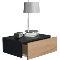 Hioshop Tiroir mural en bois Table de nuit murale Tiroir Console Table de nuit Usal M 45 cm Tiroir mural en bois Table de nuit murale Tiroir Console Table de nuit Usal M 45 cm