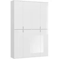 Ebuy24 ProjektX armoire de rangement 8 portes blanche.