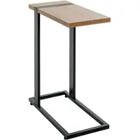 Haku Table d'appoint, tube d'acier peint par poudrage, plateau en aggloméré, L 240 x P 490 x H 640 mm, chêne/noir