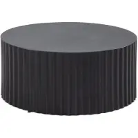 Wohnling Table basse 67x67x31 cm métal noir table pliante ronde |
