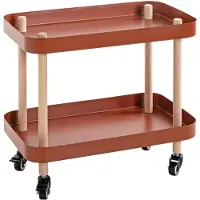 Haku Table d'appoint sur roulettes (30 x 50 x 47 cm)