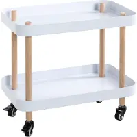 Haku Table d'appoint sur roulettes (30 x 50 x 47 cm)
