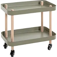 Haku Table d'appoint sur roulettes (30 x 50 x 47 cm)